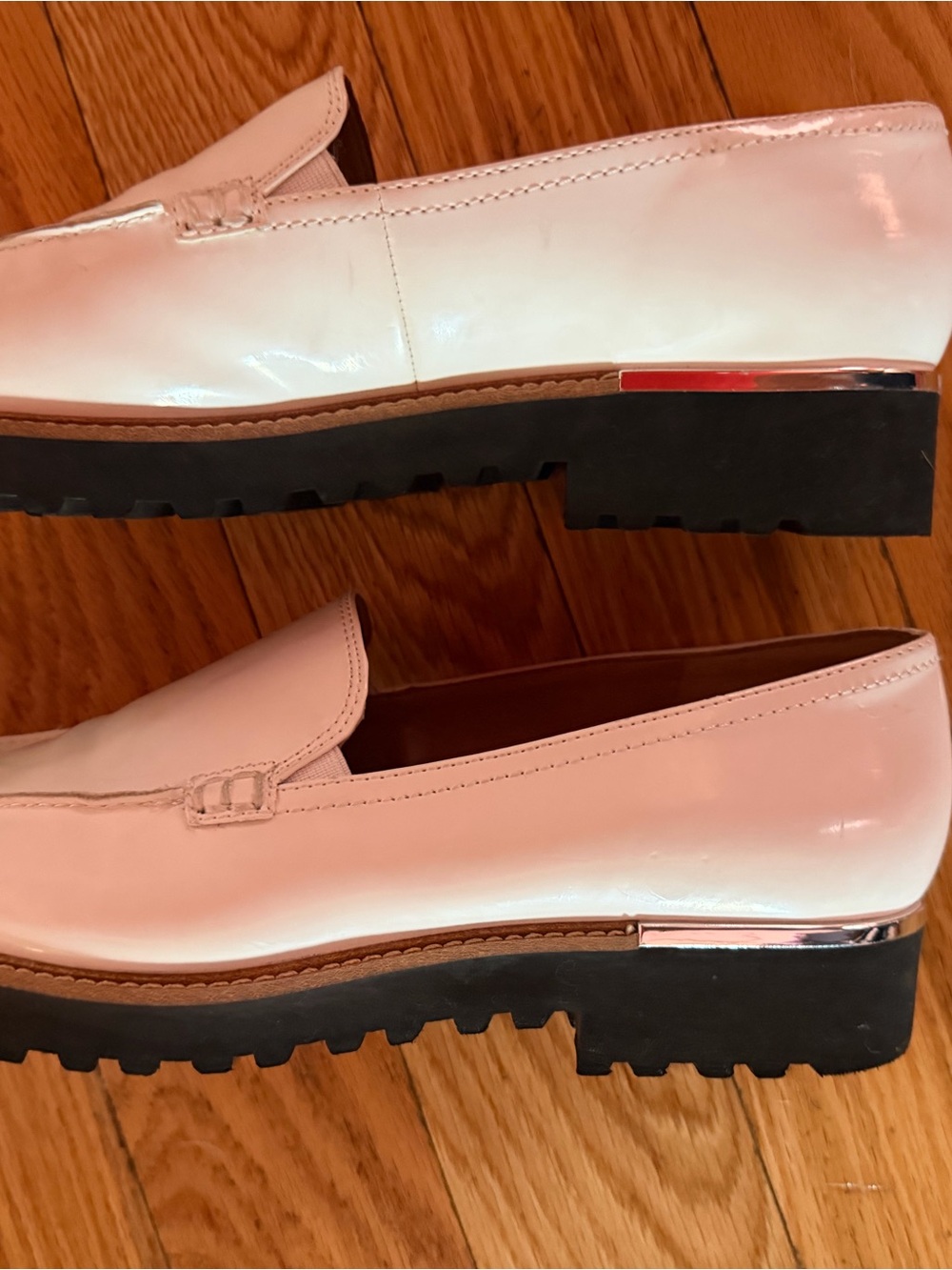 Franco Sarto white Patent Platform Loafers